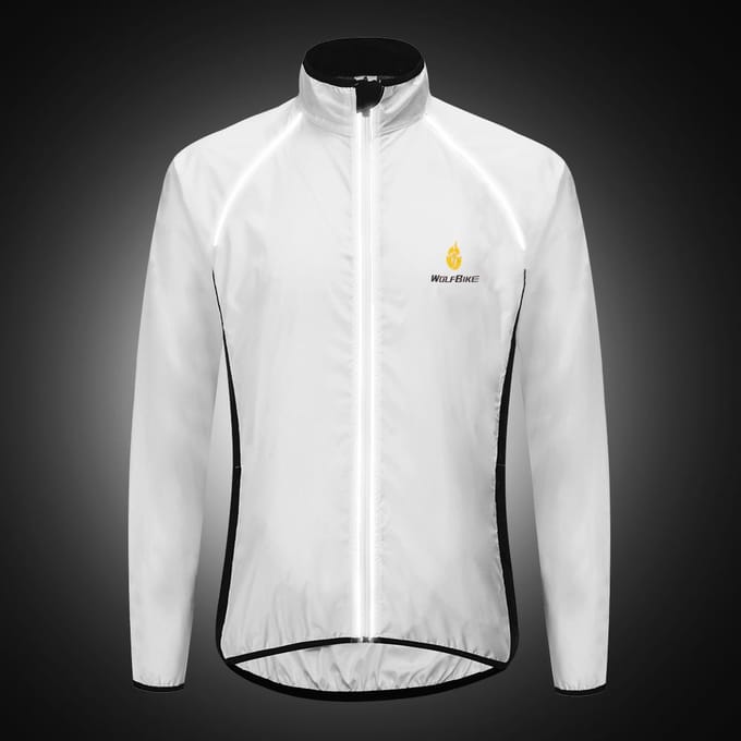 Herenfietsjack Winddicht Waterbestendig Fiets Jersey Tops M blauw
