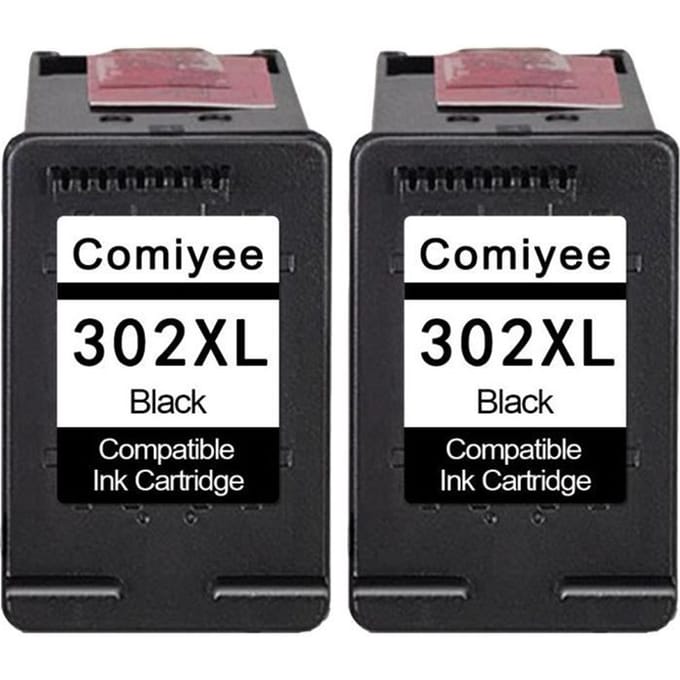 Cartouches d'encre - HP - 302 XL - Compatible - Pack de 2 - Noir