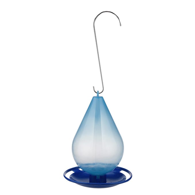 Droplet Bird Waterer Hangende wilde vogels watervoeder voor buitentuin blauw