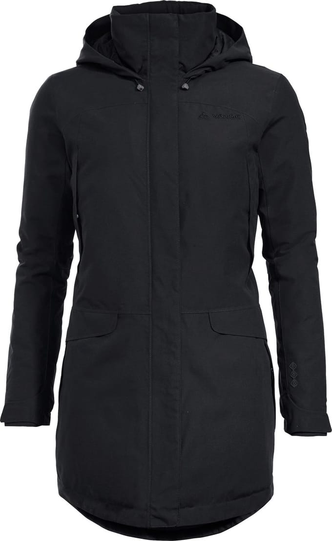 VAUDE Skomer Wollen Parka Dames, zwart Maat EU 40