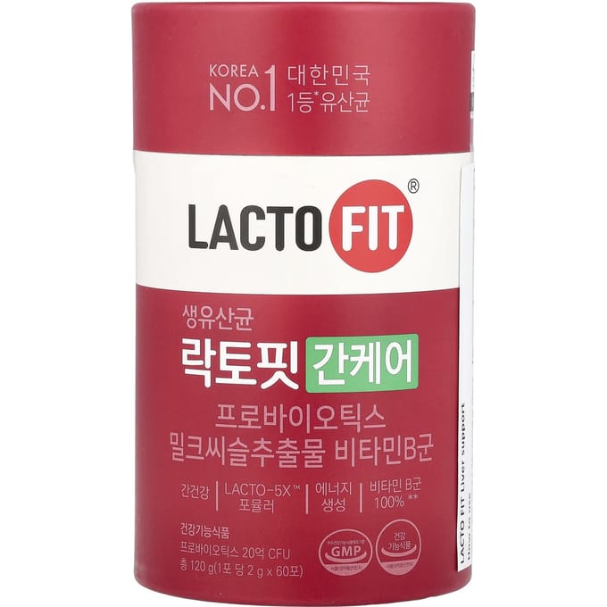 Lactofit, probiotique, supplément pour le foie, 60 sticks, 2g chacun
