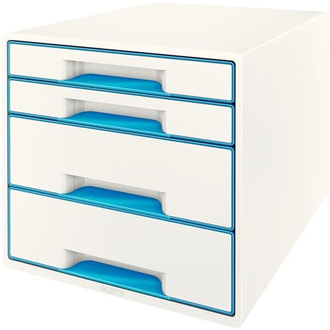 Leitz WOW Cube 5213 5213-20-36 Ladebox Wit 4 x DIN A4 Aantal lades: 4
