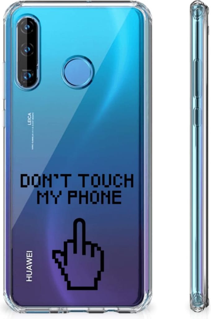 Huawei P30 Lite Anti Shock Case Finger Don't Touch My Phone