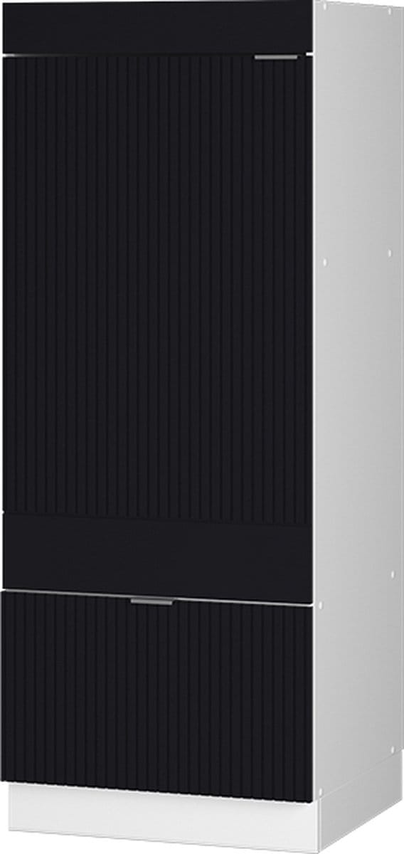 Vicco Hoge kast Fame-Line, Zwart gestreept/Wit, 60 cm