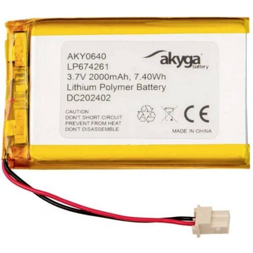 Akyga LP674261 Accupack Batterijgrootte: Speciaal LiPo 3.7 V 2000 mAh