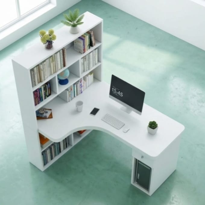 Hoekbureau L-vorm 60x60x160 cm Wit - 60x60x160 cm - Wit - Medahomestore