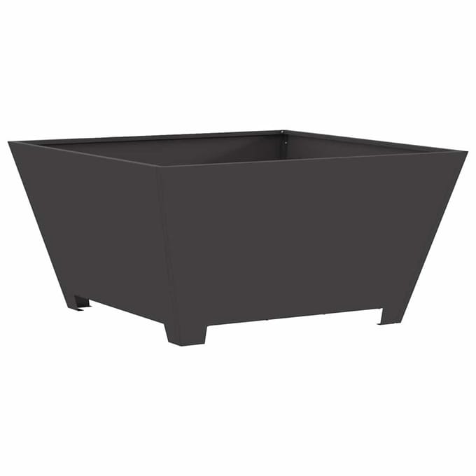 vidaXL - Vuurkom - Zwart - 80 - x - 80 - x - 40 - cm - weervast - staal