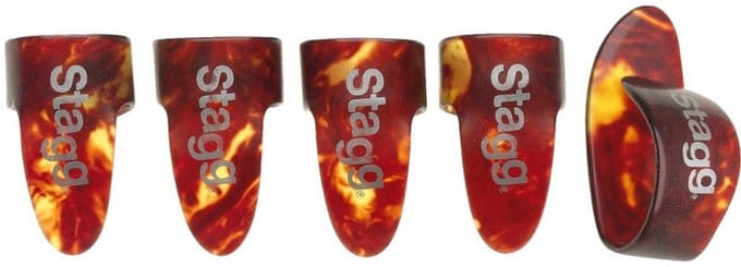 Stagg FPS-L duim- en vingerplectrums tortoise large