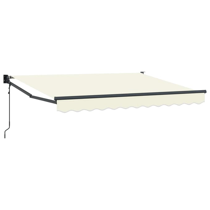 vidaXL - Uitschuifbare - luifel - Crèmekleurig - 3,5 - x - 2 - m - Polyester - en - Metaal