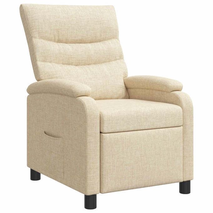 vidaXL - Recliner - Crèmekleurig - Stof