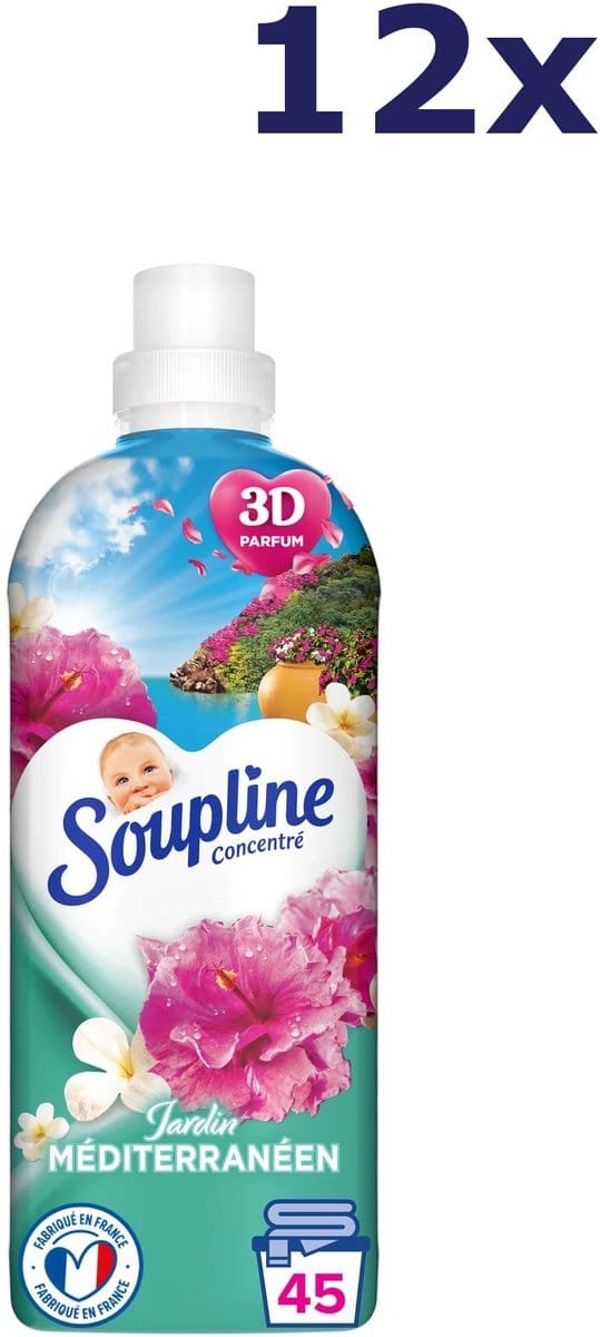 12x Soupline Wasverzachter - 45sc950ml - mediterrane tuin