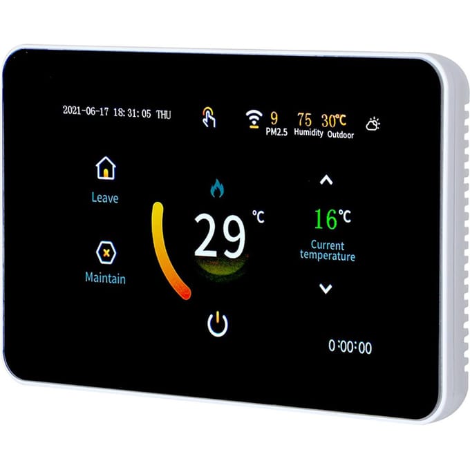 85-275V Wi-Fi Slimme Thermostaat Programmeerbare Thermostaat 5 + 2/ 6 + 1/ 7 Dagen Schema APP Afstandsbediening Electric Floor Heating white