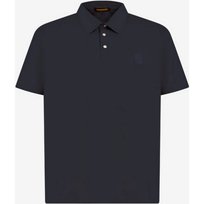 polo technische stof man donker blauw