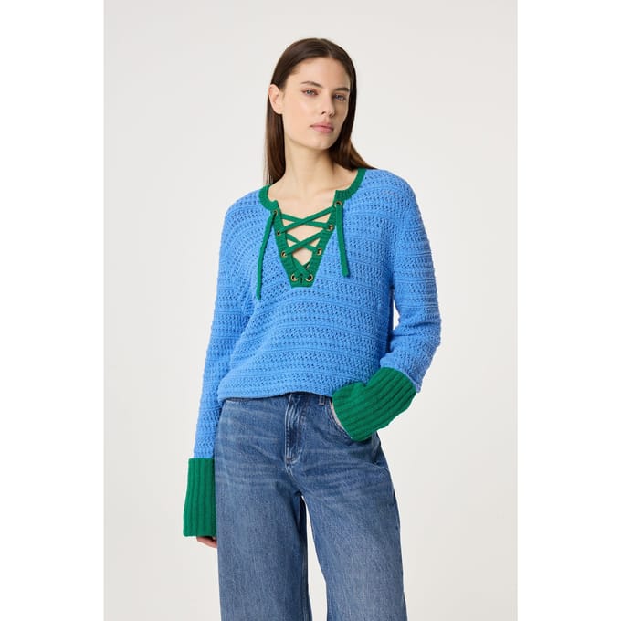 Fabienne Chapot Dido Pullover Marina Blue Maat: M | Sweaters Outlet | Dames | Blauw