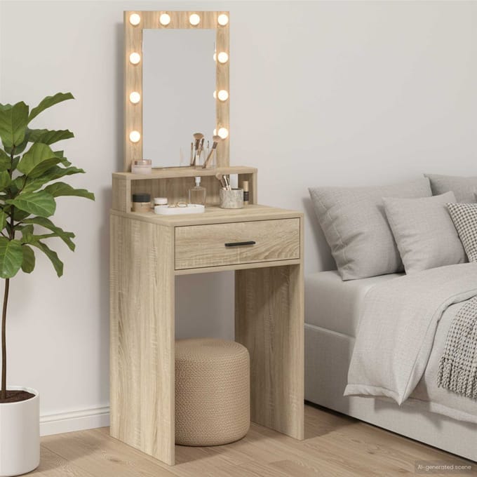vidaXL - Kaptafel - Bruin - 50 - x - 41 - x - 140 - cm - Bewerkt - hout