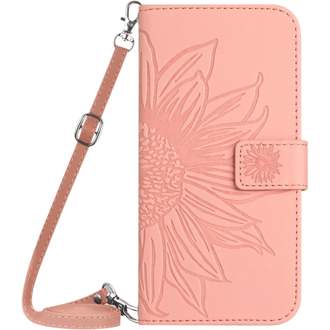 Mocaa Samsung Galaxy A35 Sunflower Bookcase met Koord Roze