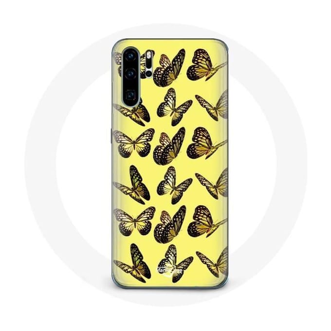 Coque pour Huawei P30 - Huawei - Papillons - Souple - Jaune - Protection jaune