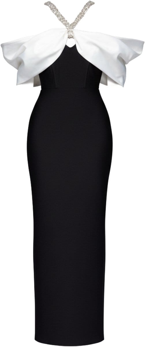 LARICA Jurk - Strapless - Rits - Effen Zwart M