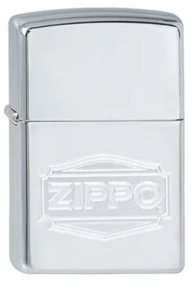 Zippo aansteker Logo Chrome high polished