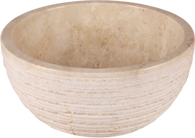 Opbouw waskom Differnz Alto rond 38cm marmer beige