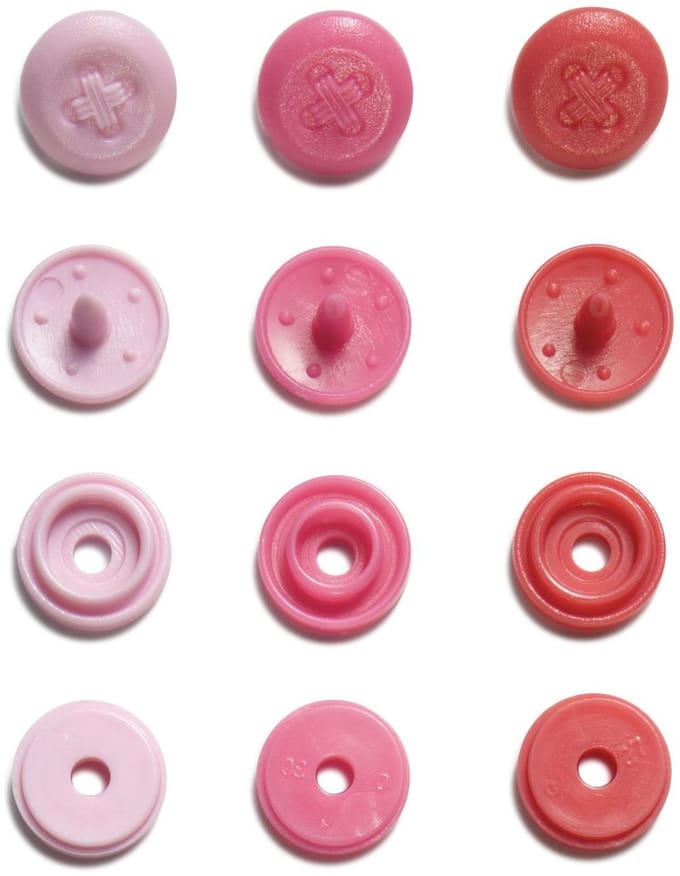PL ColorSnapsMini knoop afb. roze 36st - Drukknopen Color Snaps - Prym