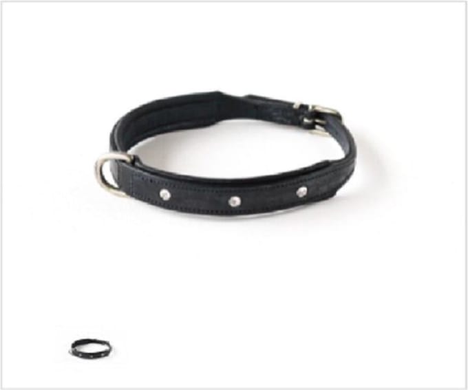002 HB Hondenhalsband 'Diamonds' Zwart 55cm