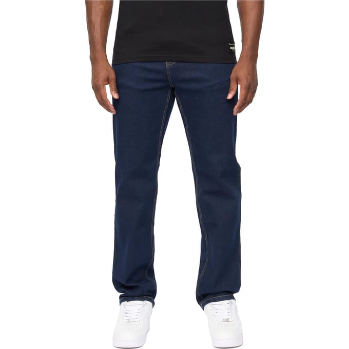 Crosshatch Heren Detendu Relaxed Fit Jeans (Rauwe was)