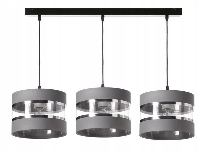 Vire Zilveren Hanglamp 3-lichts E27 - Grind Uw Kleur!