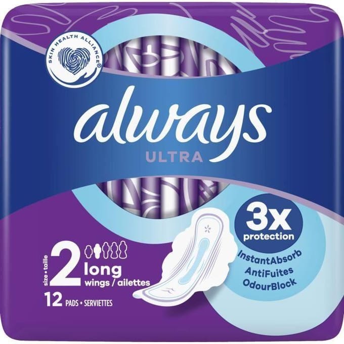 Serviettes Always Ultra Long 12 pièces