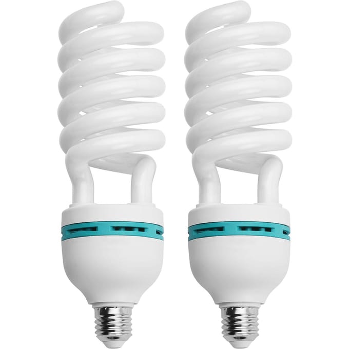 Spiraalvormige fluorescentielamp 135W 5500K Daglicht E27 fitting 110V Energiebesparend voor studio 120V & 2 Pack