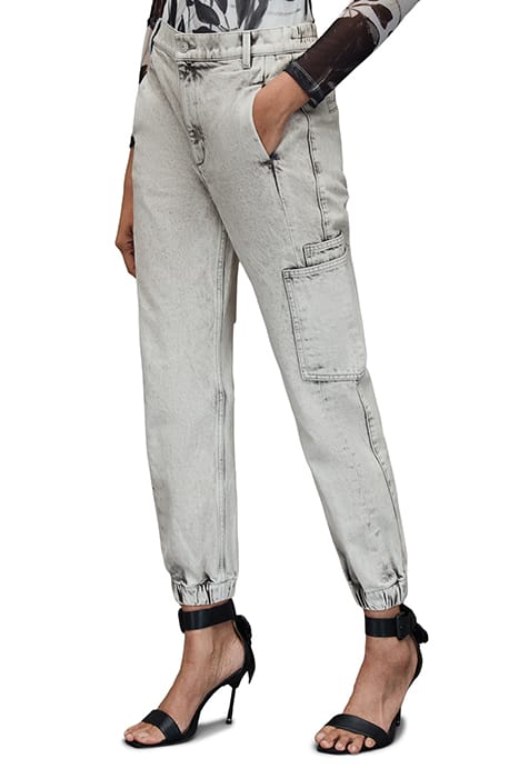 AllSaints Lea Cargo Jogger Snow Grey Taglia: W30 | Jeans Slim Fit Outlet | Donna | Grigio