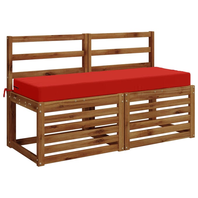 vidaXL - Zitkussen - SOEST - 100% - Polyester - Rood - 120 - x - 40 - x - 10 - cm