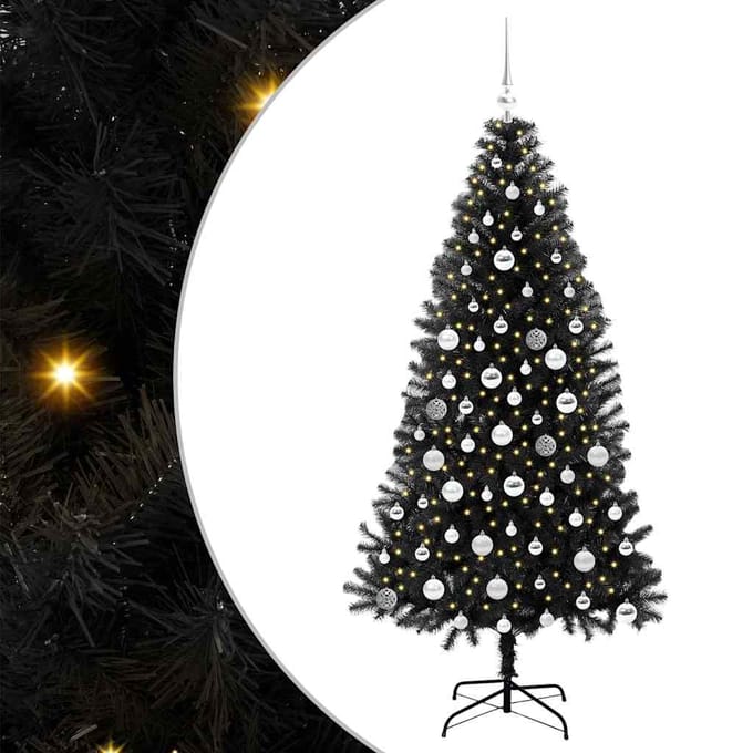 vidaXL Kerstboom Zwart 180 cm PVC