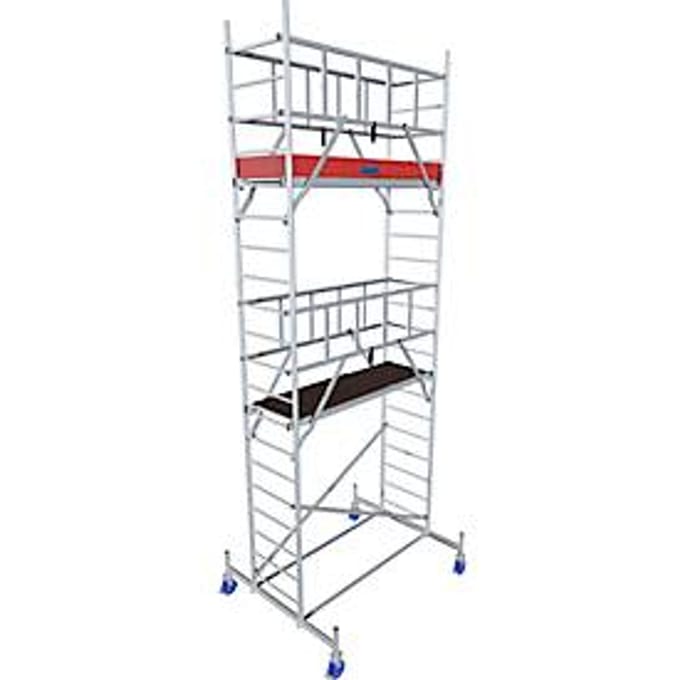 Krause rolsteiger ProTec - aluminium - werkhoogte tot 6,3 m - draagvermogen tot 200 kg/m² - met platform
