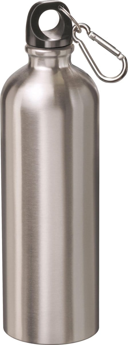 Mato Rvs Drinkfles Met Karbijnhaak 750 Ml Zilver