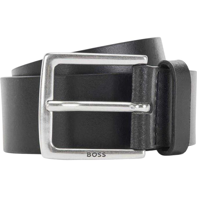 Boss Rummi Koeienleren Riem (Zwart)
