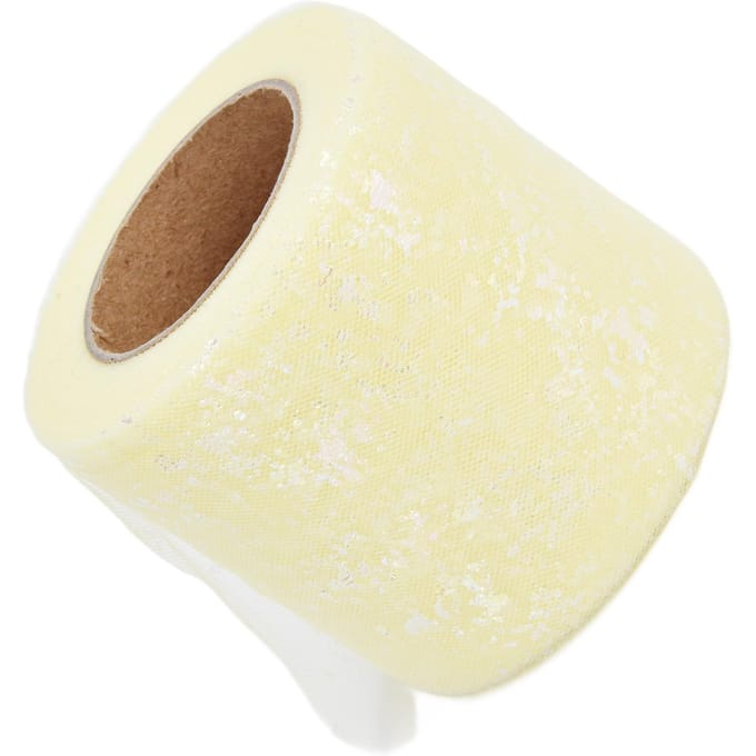 Tule Stof 25 Yards 6cm Polyester Materiaal Lichtgewicht Draagbare Tule Rollen voor Kleding lichtgele kleur