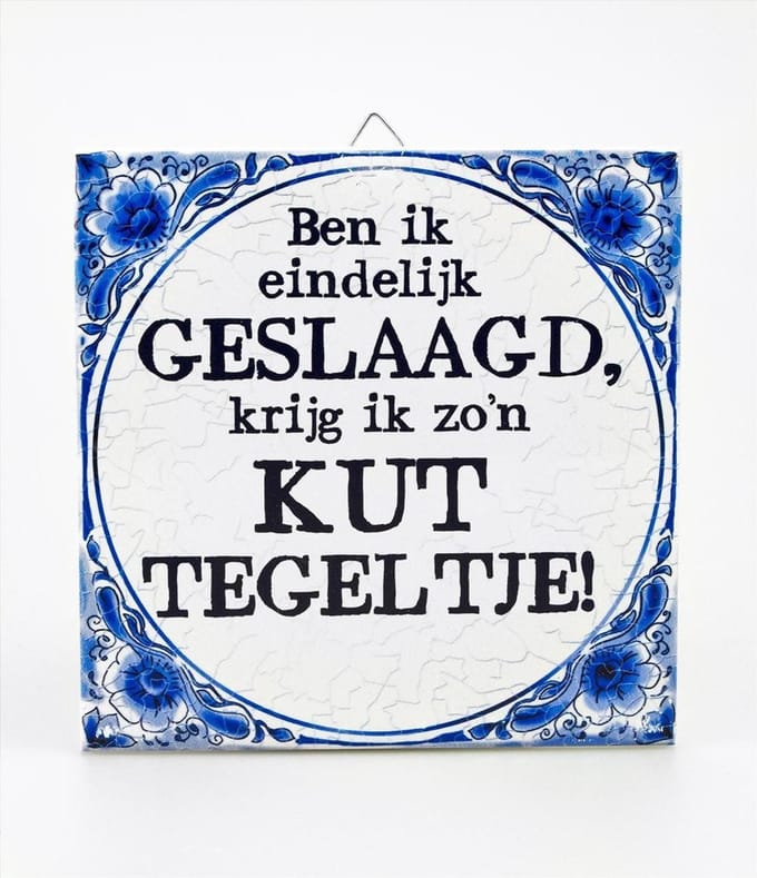 Delfts Blauw Tegel Geslaagd Kut 14,5cm