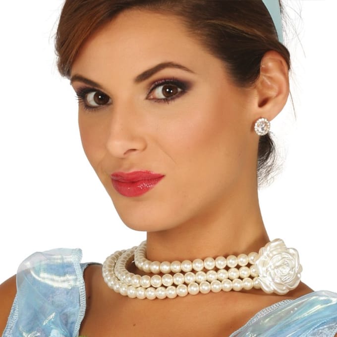Fiestas Guirca - Parel Ketting met bloem