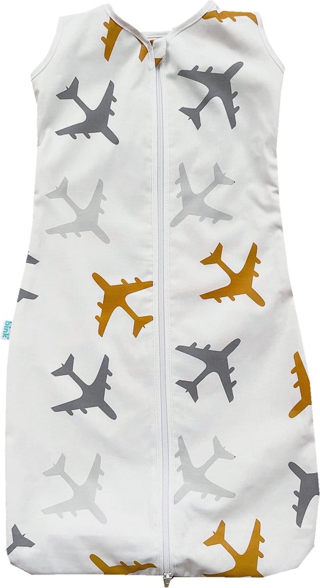 BINK Bedding Zomerslaapzak Planes Oker 70 cm