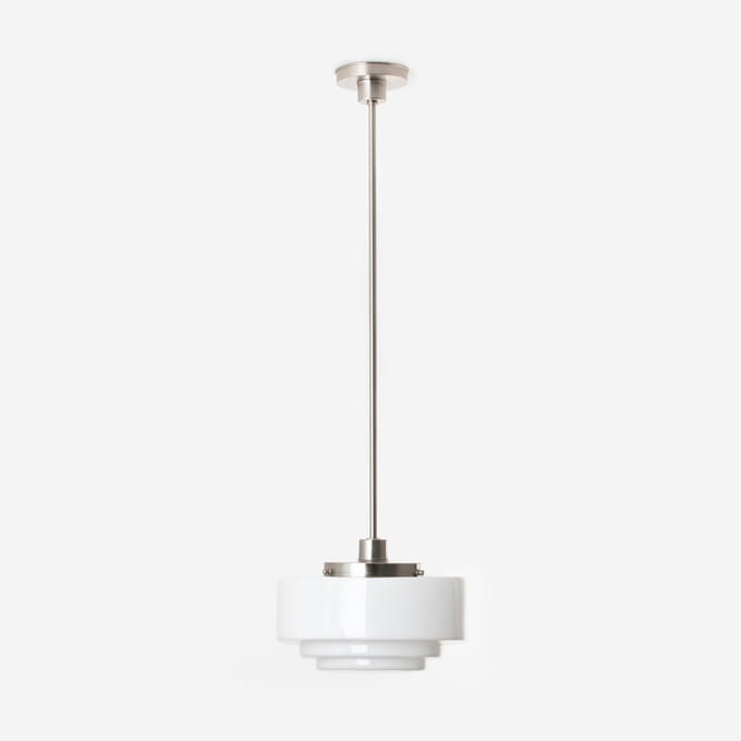 Hanglamp Getrapt Ø 35 20's Matnikkel - Art Deco Trade