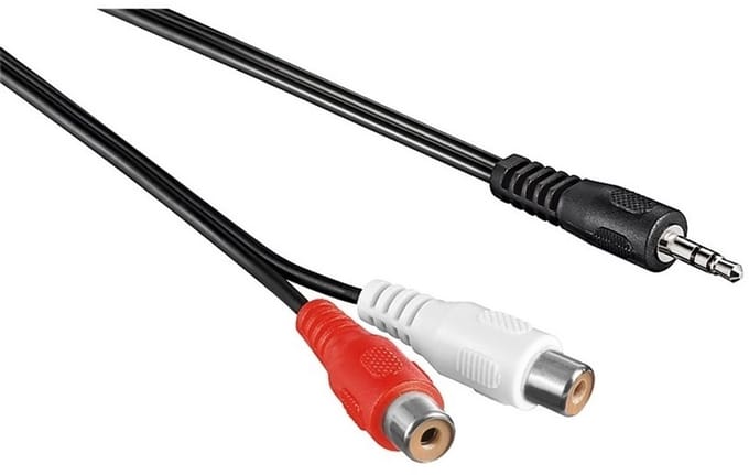 3,5mm Jack (m) - Tulp (v) stereo audio adapter kabel - 0,20 meter