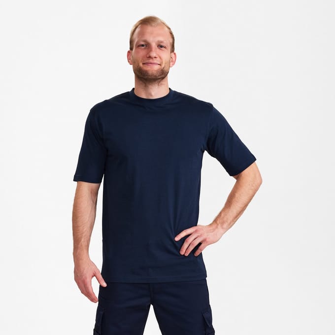 Engel Extend katoenen T-shirt 9053-551 - Blue Ink - M