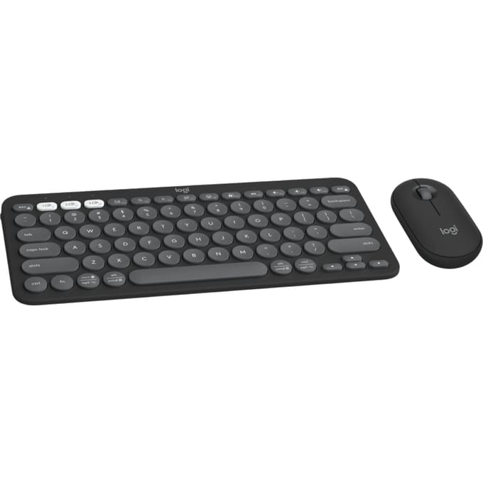 Logitech Pebble 2 Combo - Draadloos Toetsenbord en Muis combinatie - Qwerty US - Graphite