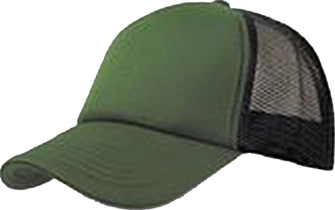 Atlantis Rapper 5 Panel Trucker Cap (Olijf/Zwart)