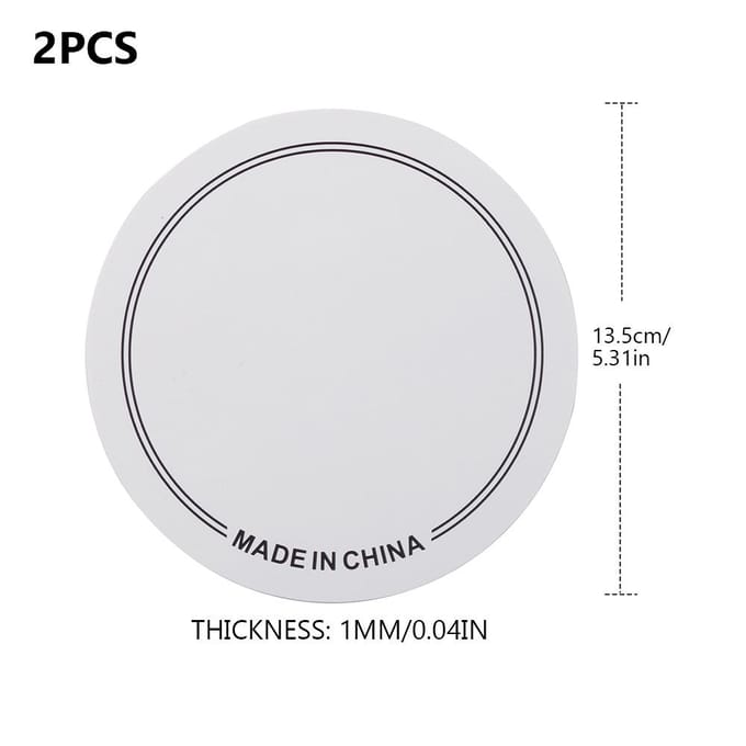 2-Pack Single Pedal Drumhead Patches Slijtvaste stickers Zelfklevende Drumhead Patch 11cm wit