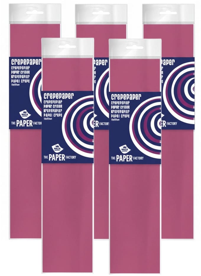 10x Crepe papier - cyclaam - 250 x 50 cm - Knutselen met papier - Knutselspullen