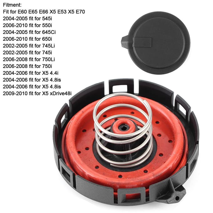Paar Klep voor Carterventilatie 11127547058 Geschikt voor E60 E65 E66 X5 E53 X5 E70 black