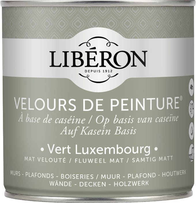 Liberon Velours De Peinture Muurverf - Mat - Vert Luxembourg - 0,5l