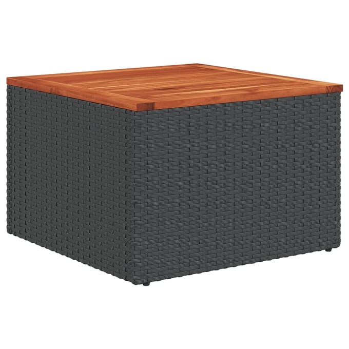 vidaXL - 4-delige - Loungeset - met - kussens - poly - rattan - zwart